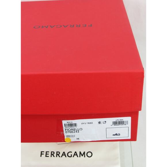 IB FERRAGAMO FIORELLO BLACK PATENT LEATHER GANCINI BIT LOGO LOAFERS 12 M ITALY main image 10